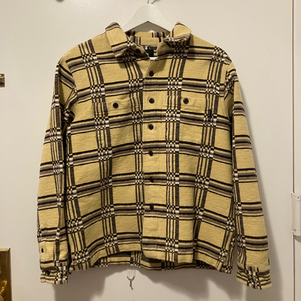 Stussy 100% Cotton Yellow Plaid Jacket